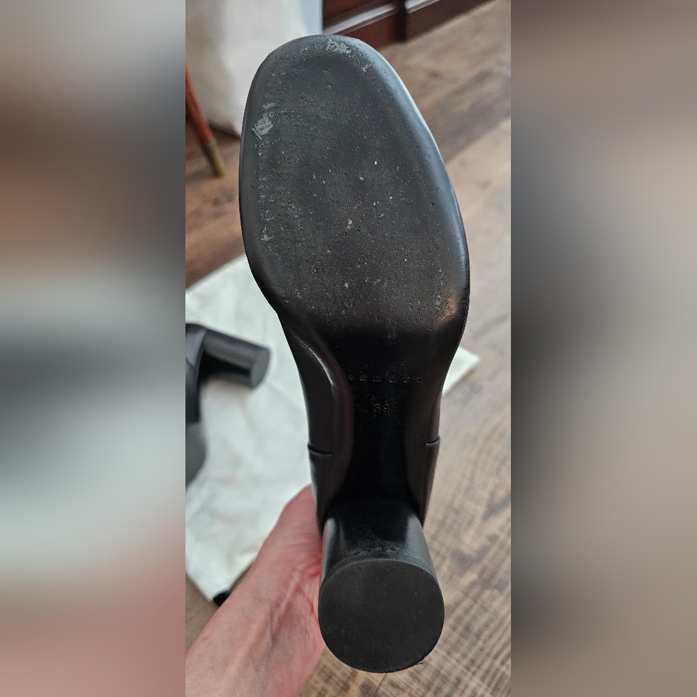 Sandro Black Leather Boots sz 39 - Picture 5 of 6